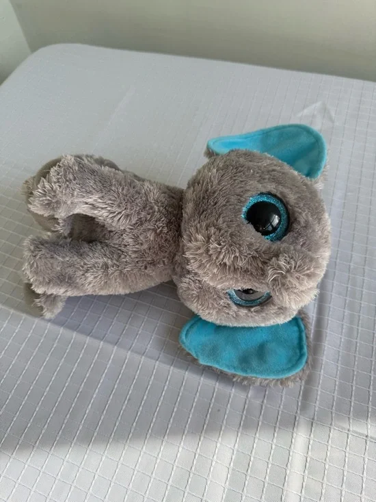 Ty Elephant Peanut Black Plush with Blue Eyes and Ear Accents (Retired) - Picture 3 of 4